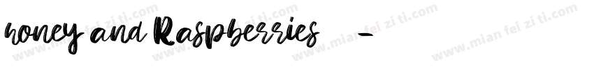 honey and Raspberries字体下载字体转换